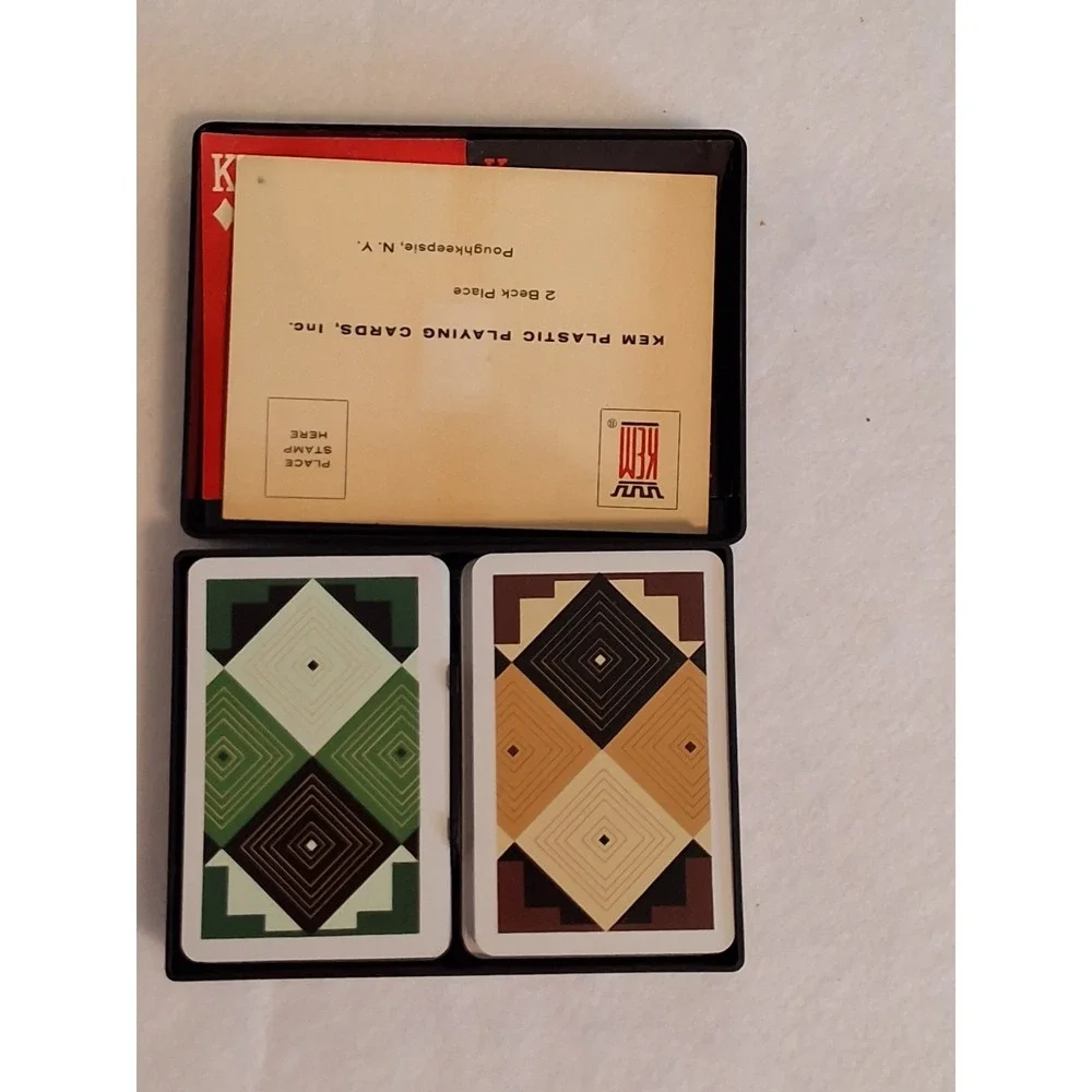 Vintage Bridge Party Set, 3 Double Decks(Complete)3Tallies(New) And 4 Score Pads